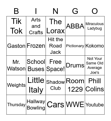 Best Buddies Bingo! Bingo Card