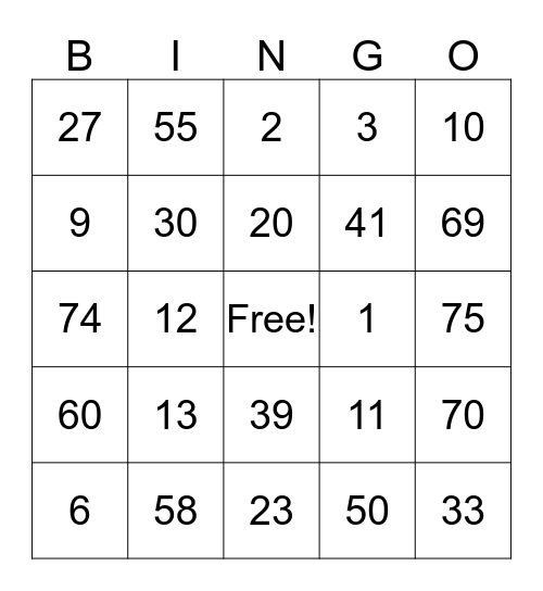 HOME DEPOT BINGO Card