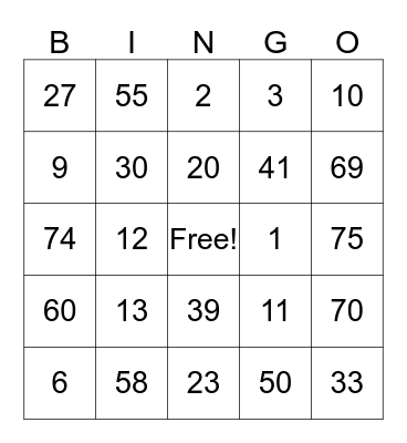 HOME DEPOT BINGO Card