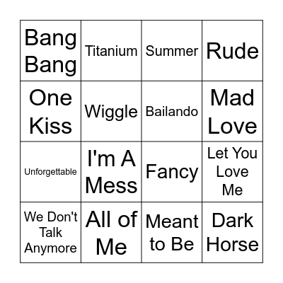 Music 17 - @QuestionOneQuiz Bingo Card