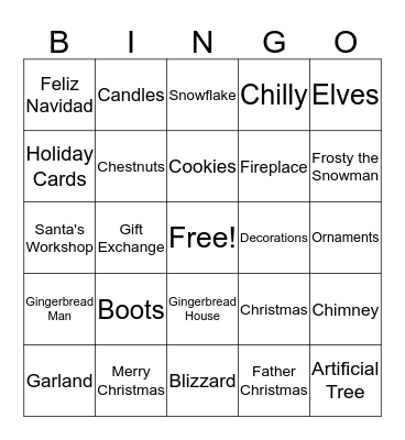 Christmas BINGO! Bingo Card