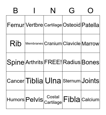 SKELLTOL BINGO Card