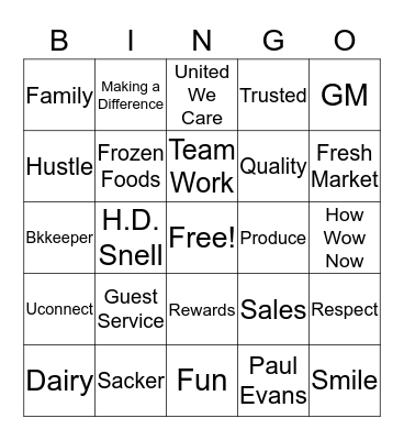 United Bingo Card