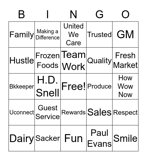 United Bingo Card