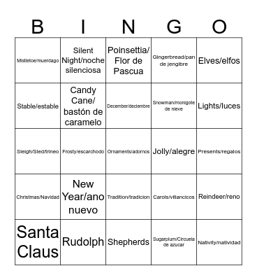 Christmas Bingo Card