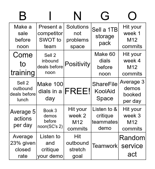 AE May Bingo Card