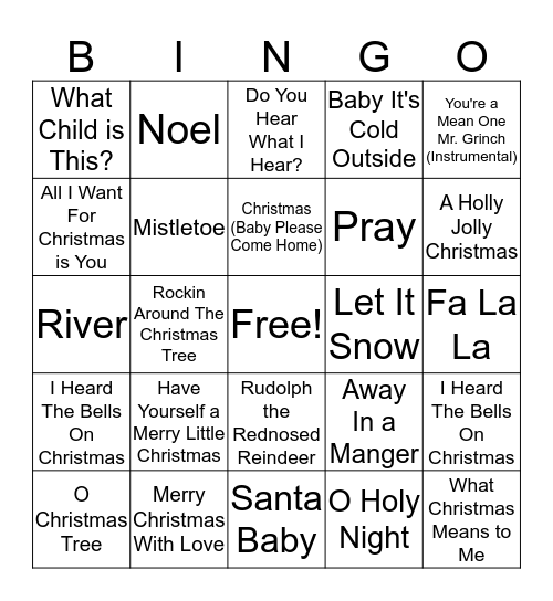 Christmas Bingo Card