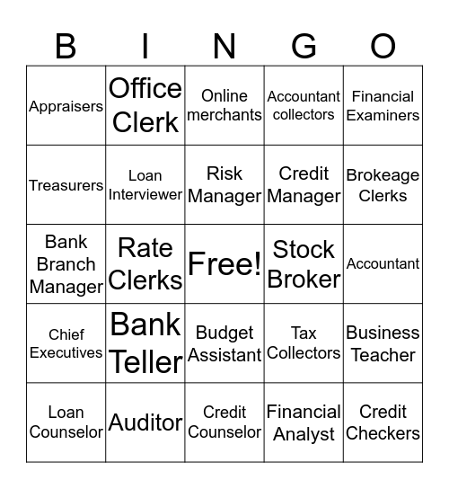Finance  Bingo Card