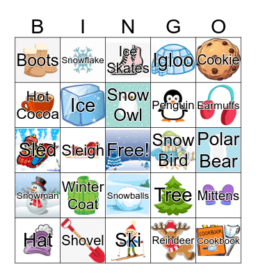 WINTER BINGO! Bingo Card