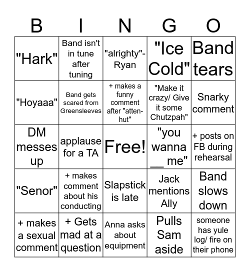 Merry Maple pt 2 Bingo Card