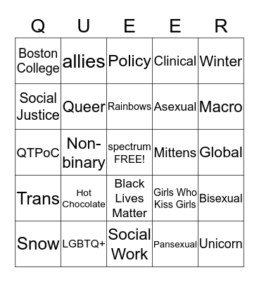HAPPY HOLLA-GAYS! Bingo Card
