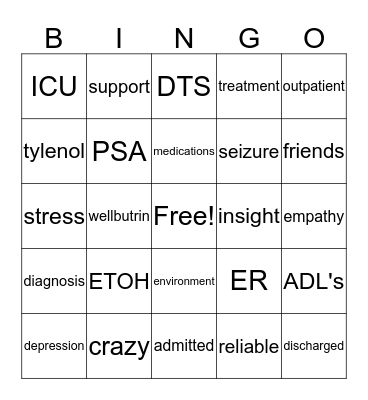 Are you paying attention BINGO Card