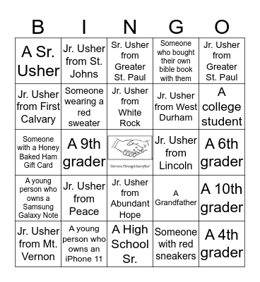 DUU Christmas Fellowship Ice Breaker Bingo Card