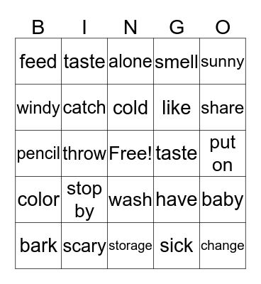 I like winter Bingo Card