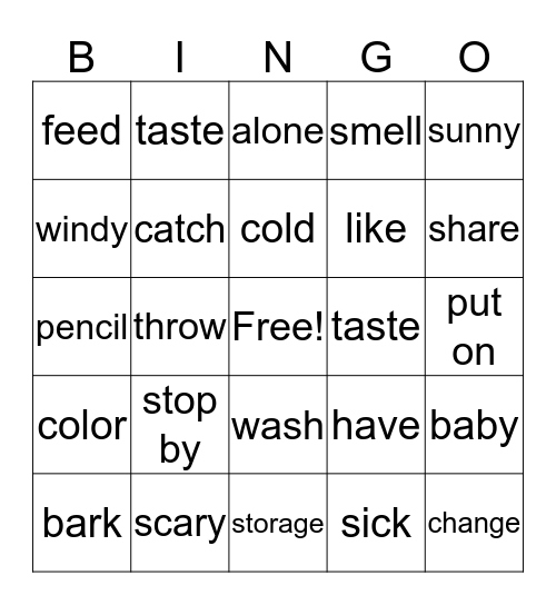I like winter Bingo Card