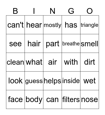 What Is It Bingo Card