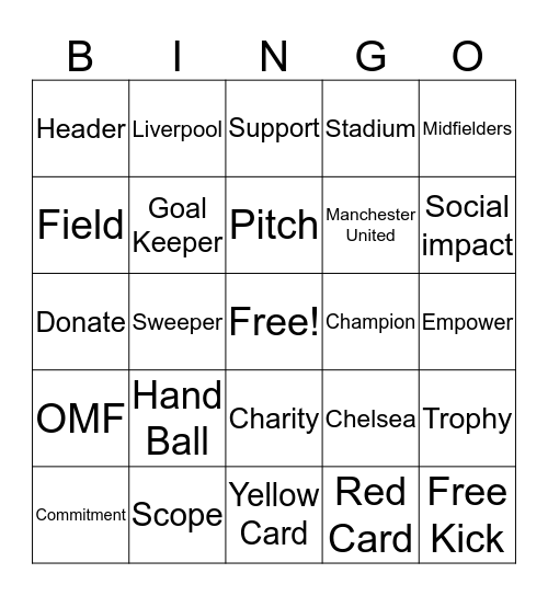 Football Bingo Card