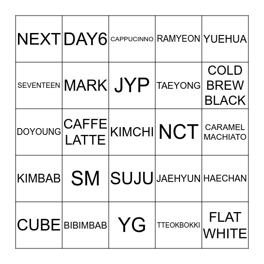 GLICO BINGO Card