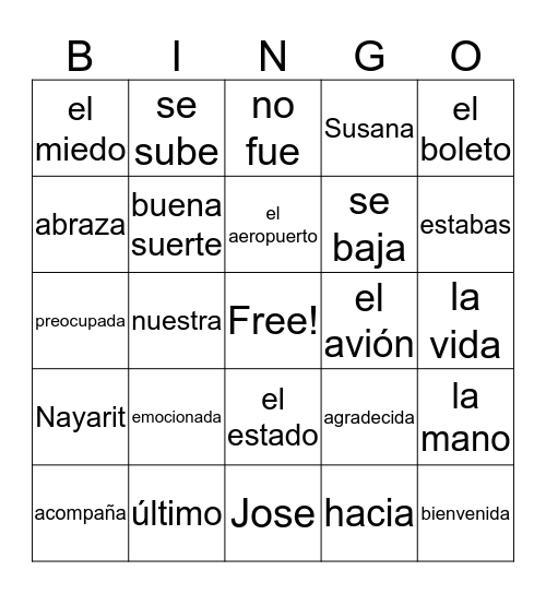 PA V3/1-2-3 Bingo Card