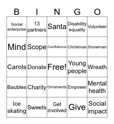 Happy Holidays! Bingo Card