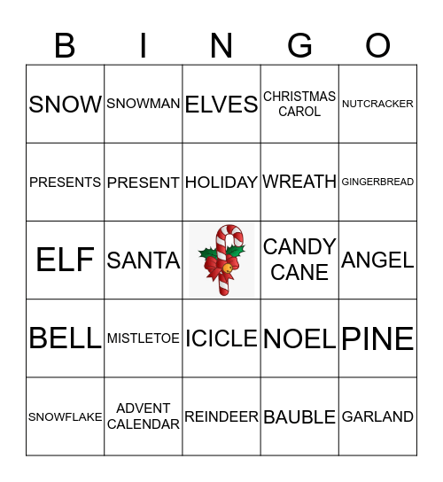 Christmas Bingo  Bingo Card