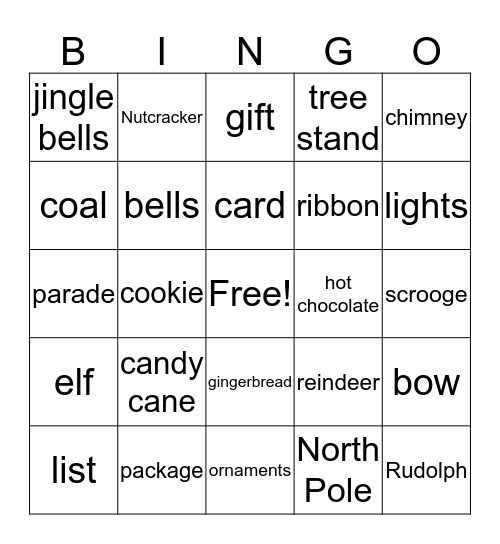 Christmas Bingo Card