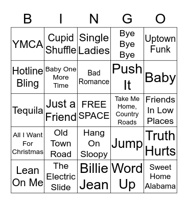 Singo DECEMBER 2019 Bingo Card