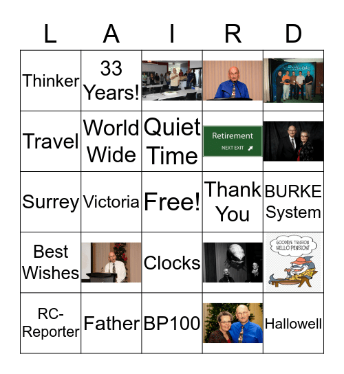 Roland Bingo Card