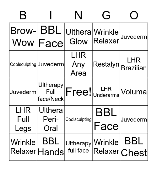 IDEAL IMAGE UPSALE BINGO  Bingo Card