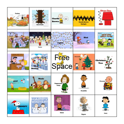 Charlie Brown Bingo Card
