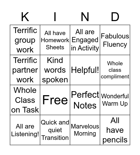 Winter- Break BINGO Card