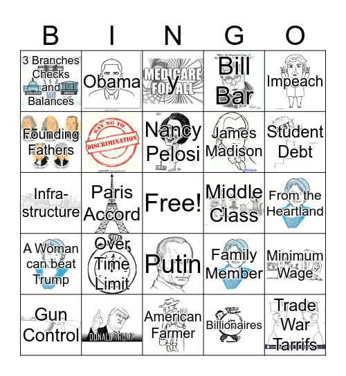 Amy Debate Bingo Card Bingo Card