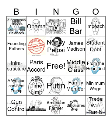 Amy Debate Bingo Card Bingo Card