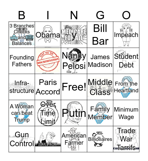 Amy Debate Bingo Card Bingo Card