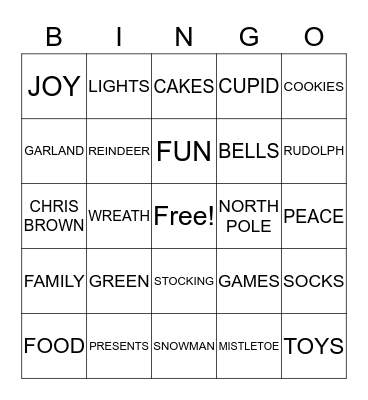 TEAM L.E.A.D. HOLIDAY BINGO Card