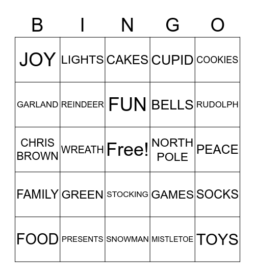 TEAM L.E.A.D. HOLIDAY BINGO Card