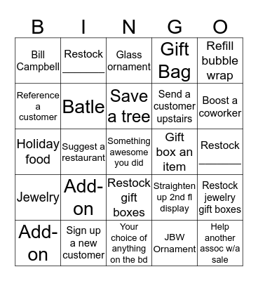 Sales BINGO! Bingo Card