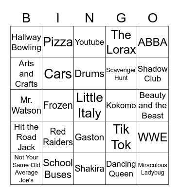 Best Buddies Bingo! Bingo Card