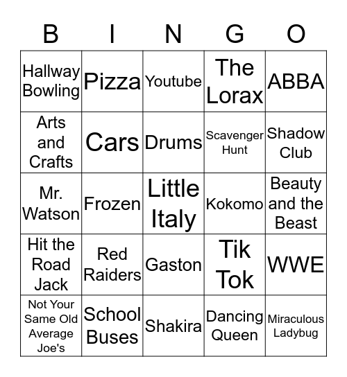 Best Buddies Bingo! Bingo Card