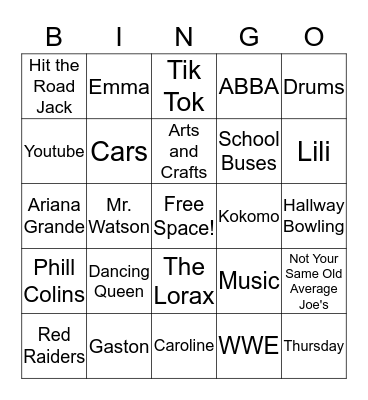 Best Buddies Bingo! Bingo Card