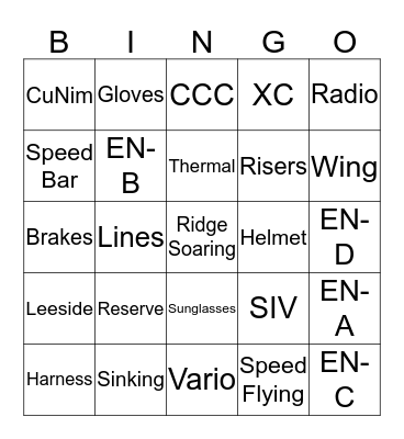 NWPC Bingo Card