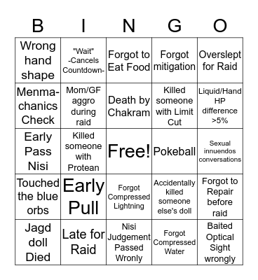 TEA Bingo Card