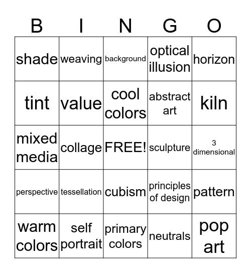 bARTo Bingo Card