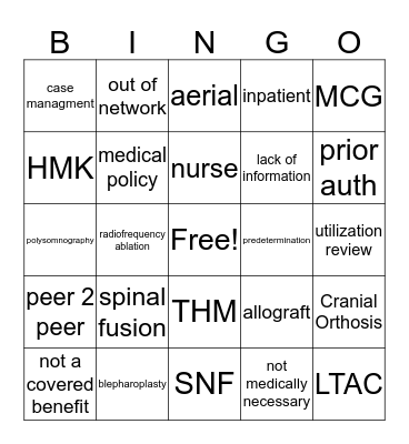 HCM Bingo Card