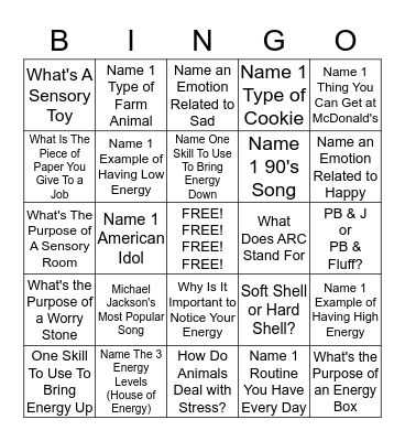 BINGO Card