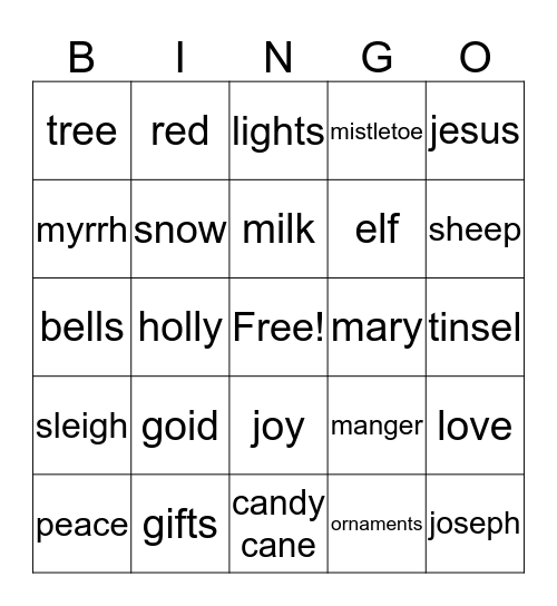 john Bingo Card