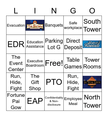 Silver Reef Casino Resort Bingo Card