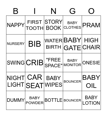 BABY BINGO Card