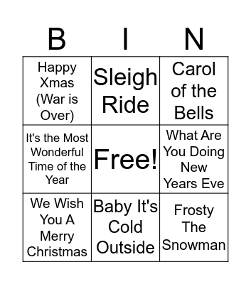 Christmas Bingo Card