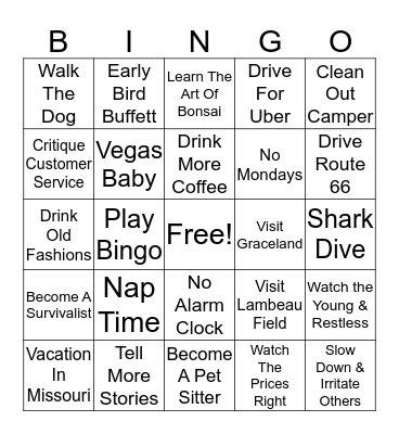 Baier Bingo Card